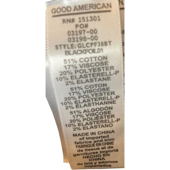 GOOD American Jeans Black Size 15/33 Womens Scale Pattern - Picture 7 of 7